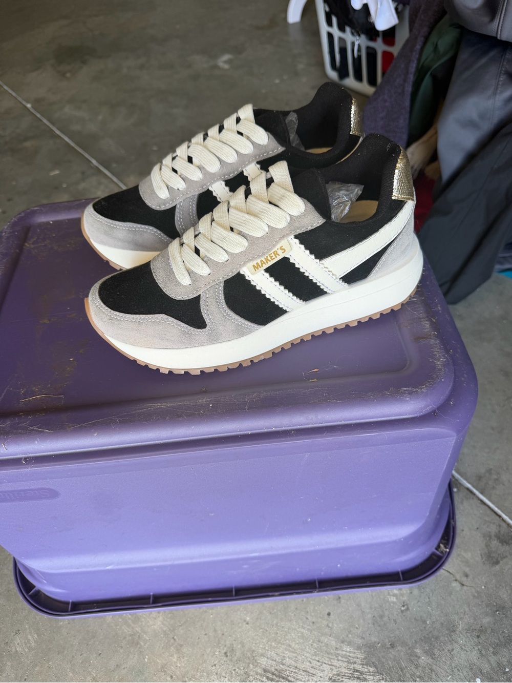 Makers Black and Gray Women's Sneakers - Casual Comfort